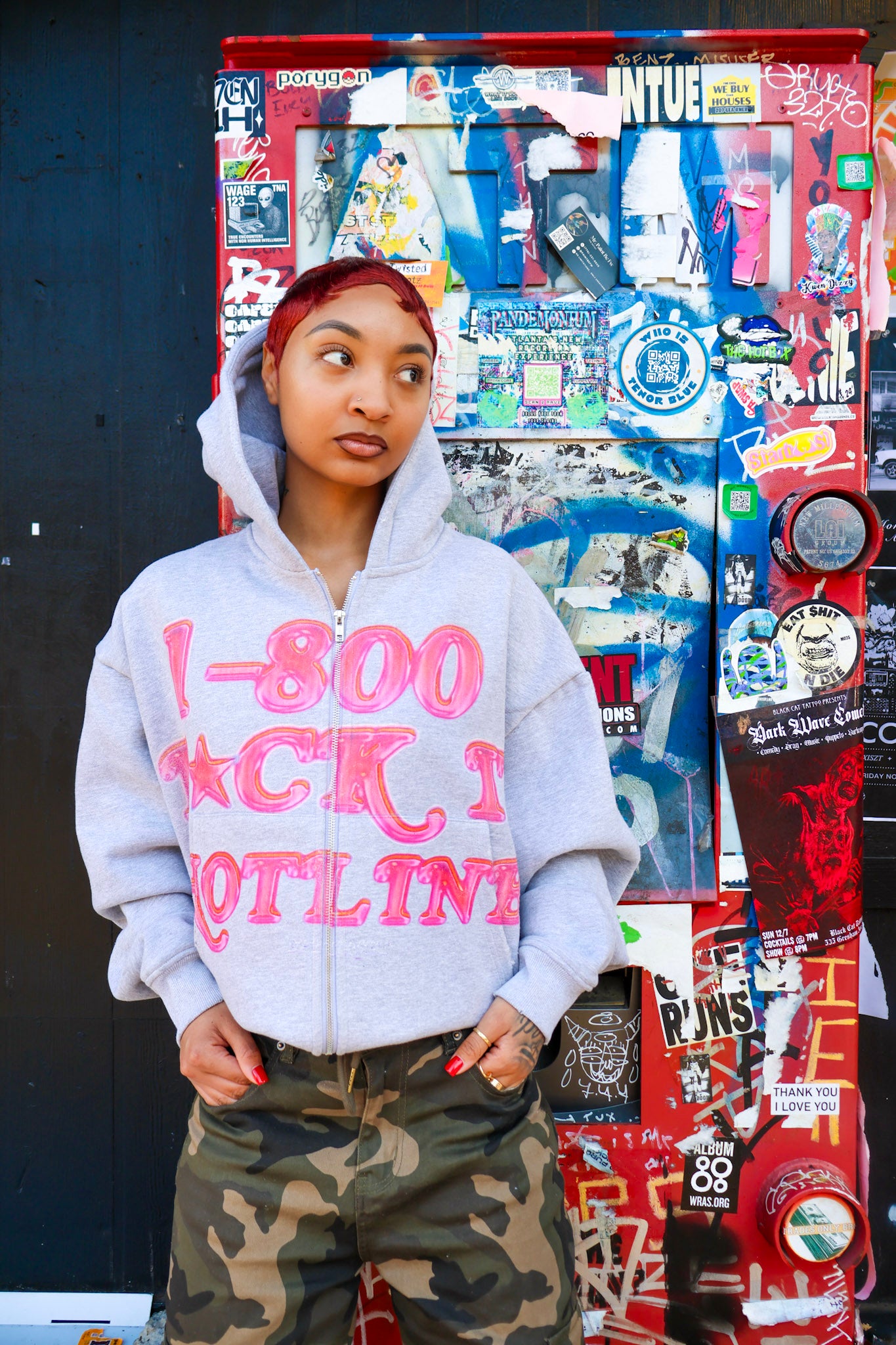 1-800 F☆CK IT HOTLINE ZIP UP