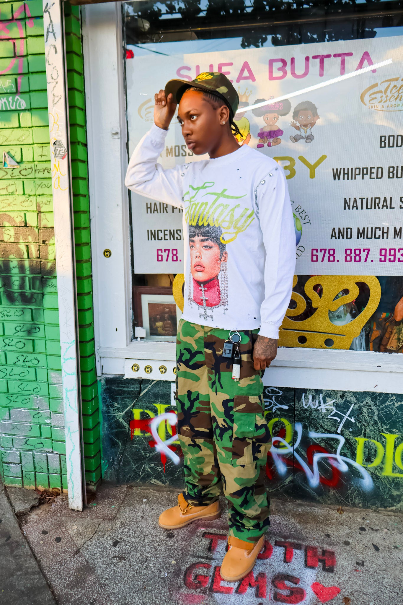 White Longsleeve Fantasy Girl Tee