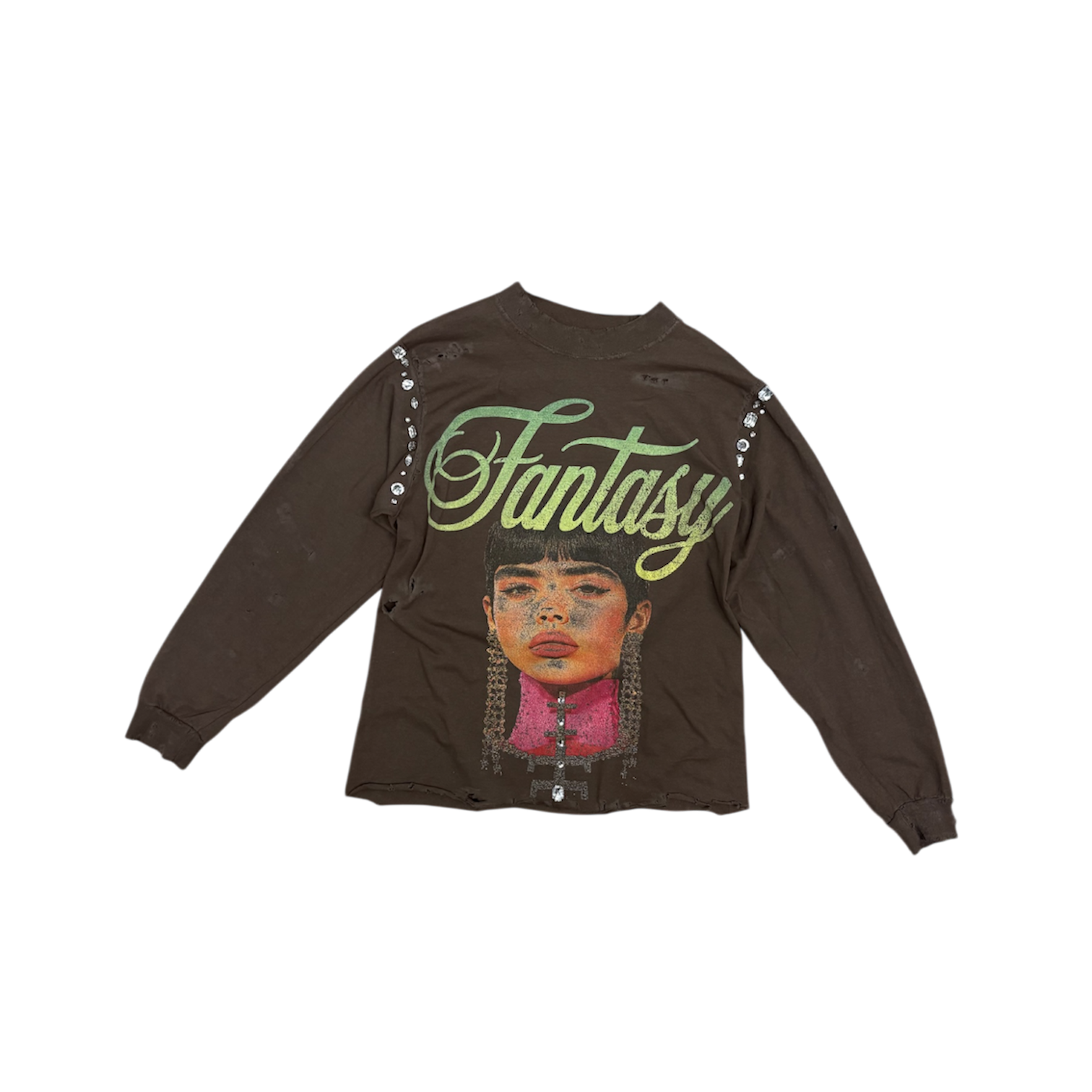 Brown Longsleeve Fantasy Girl Tee