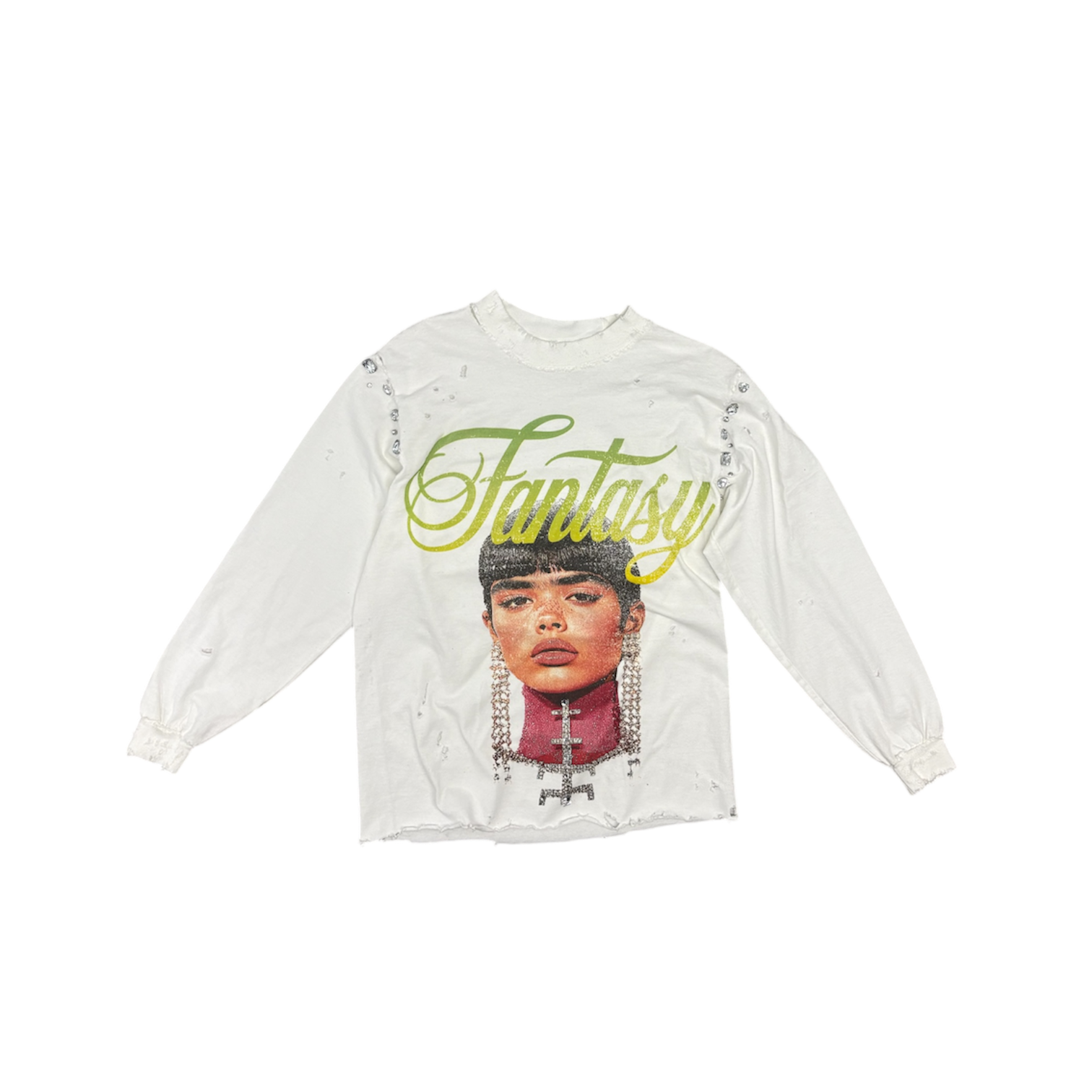 White Longsleeve Fantasy Girl Tee